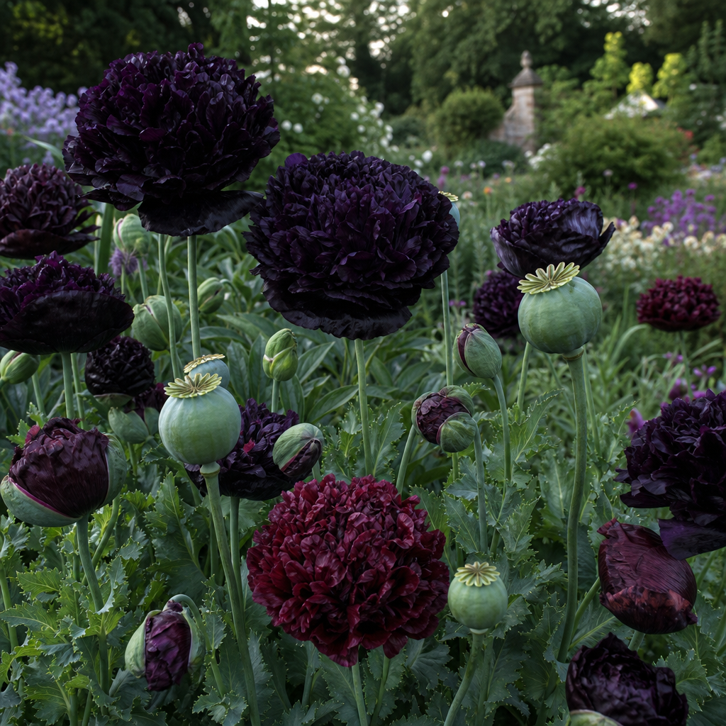 Poppy - Peony Double Black